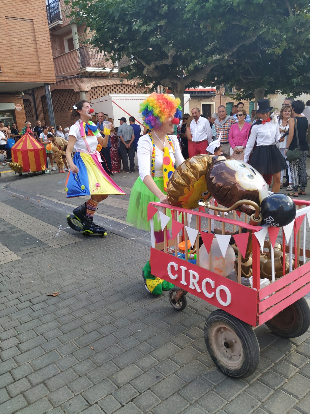 Desfile de carrozas en Melgar