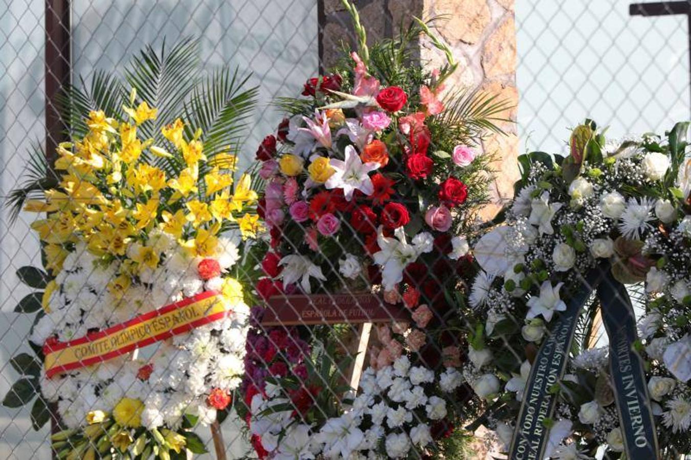 Coronas de flores para la deportista. 