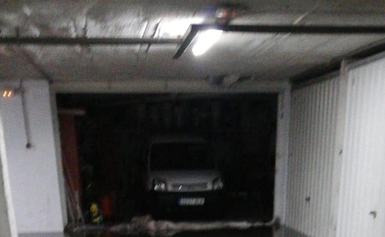 Uno de los sótanos inundados esta tarde en Ciudad Rodrigo.