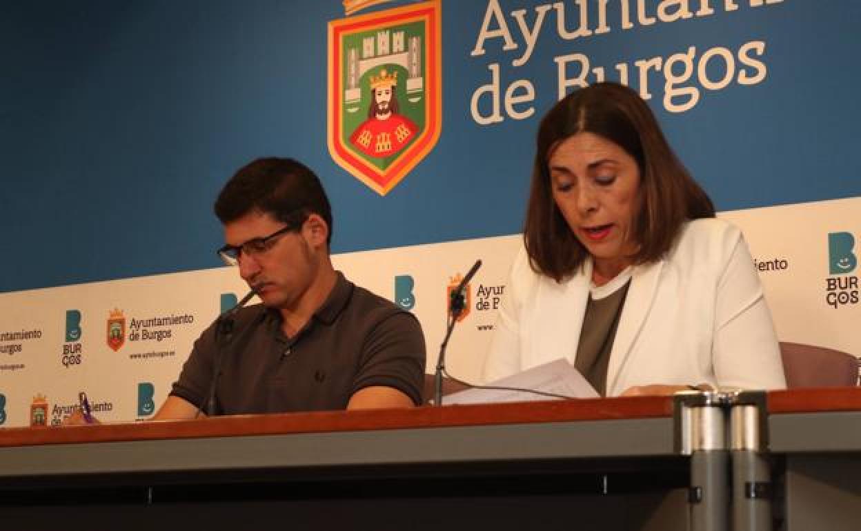 Margarita Arroyo, de Podemos, en el Ayuntamiento de Burgos. 