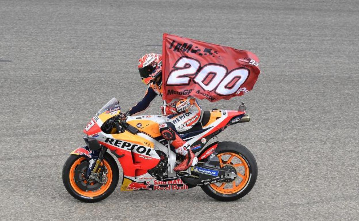 Marc Márquez, tras arrasar el domingo en Aragón. 