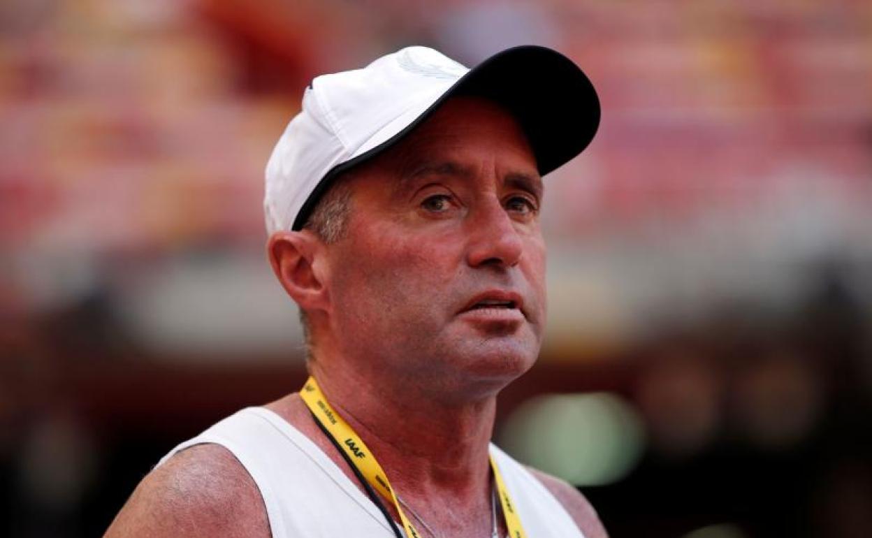 Alberto Salazar, durante un entrenamientos. 