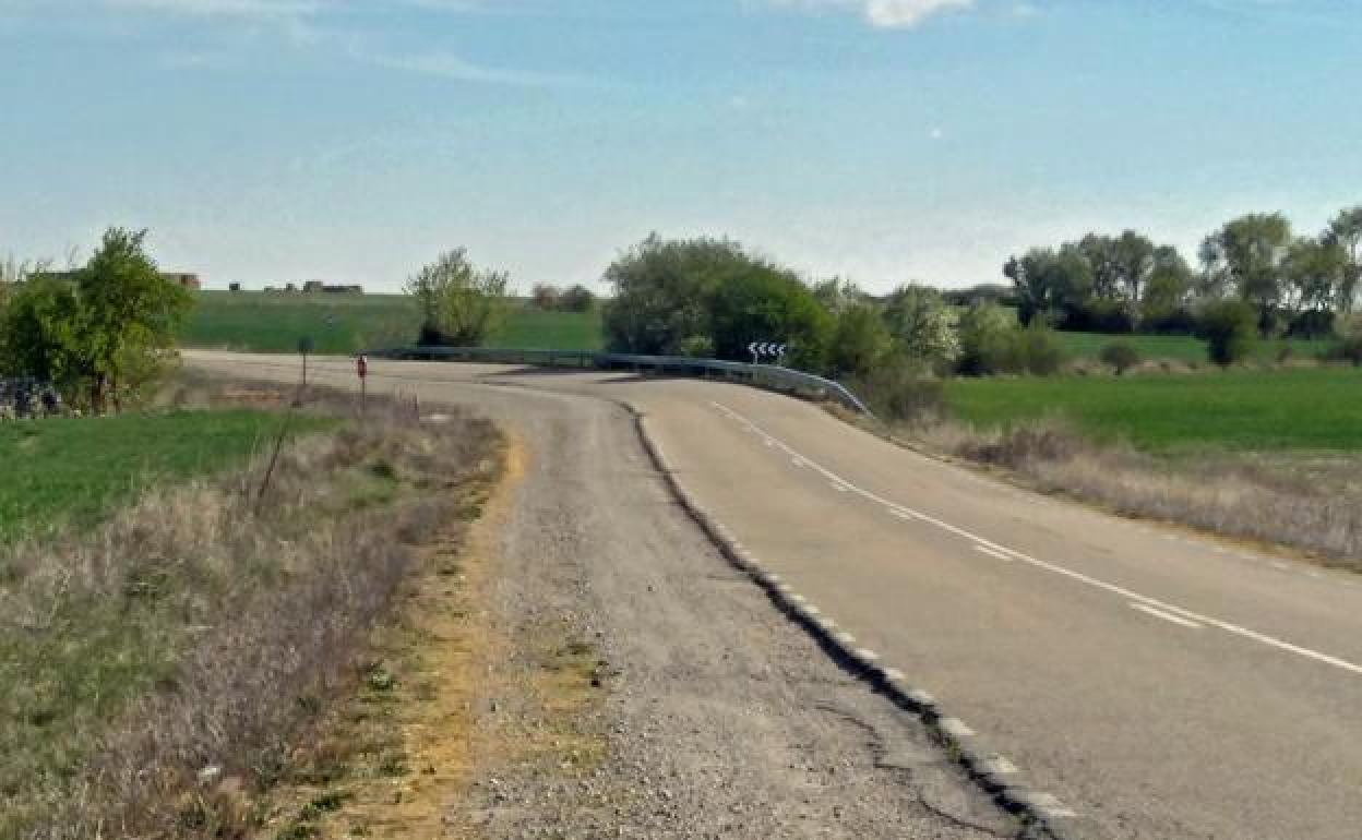 Un tramo de la carretera BU-627. 