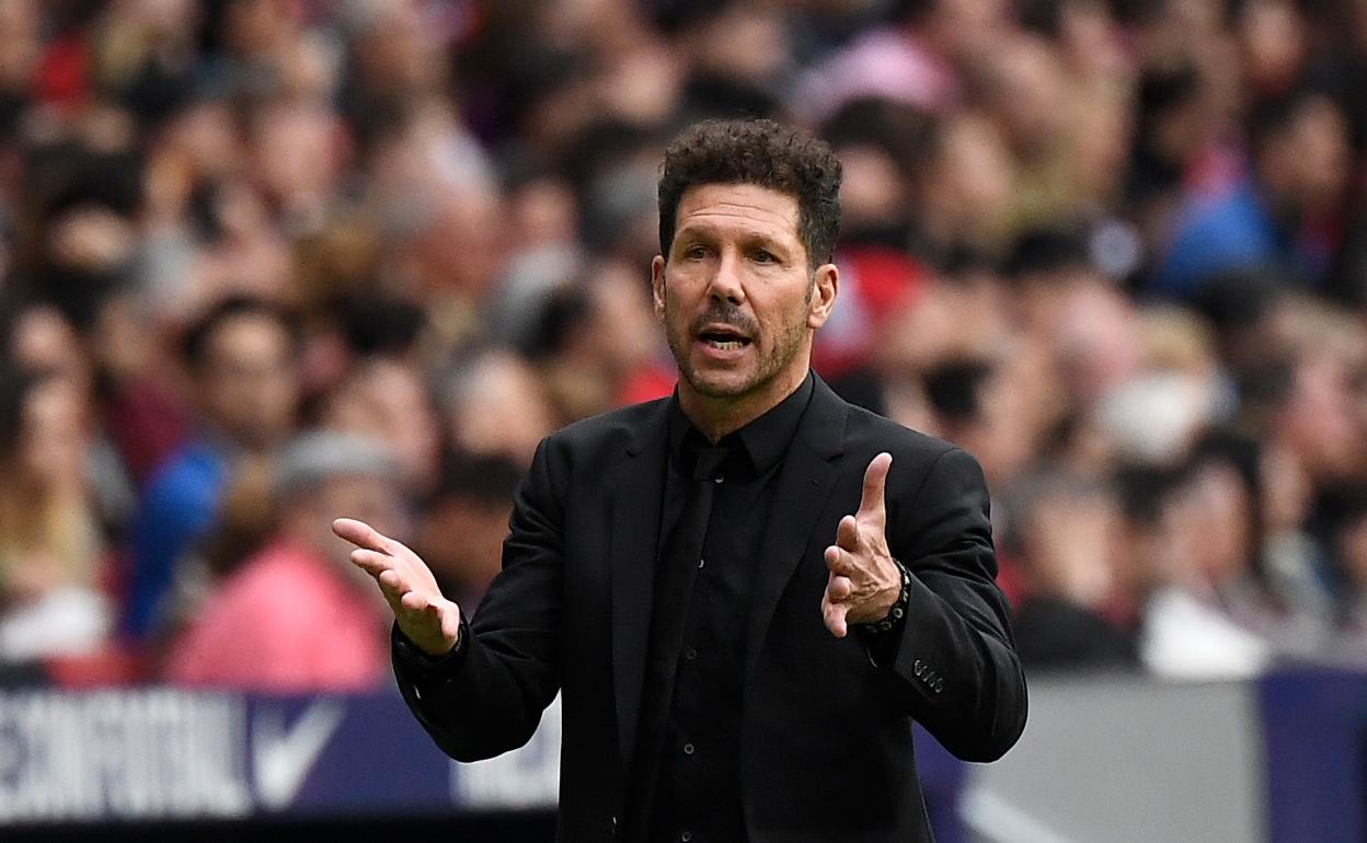 Diego Pablo Simeone, en un momento del partido