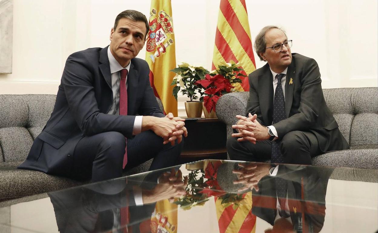 Pedro Sánchez y Quim Torra, en una imagen de archivo. 