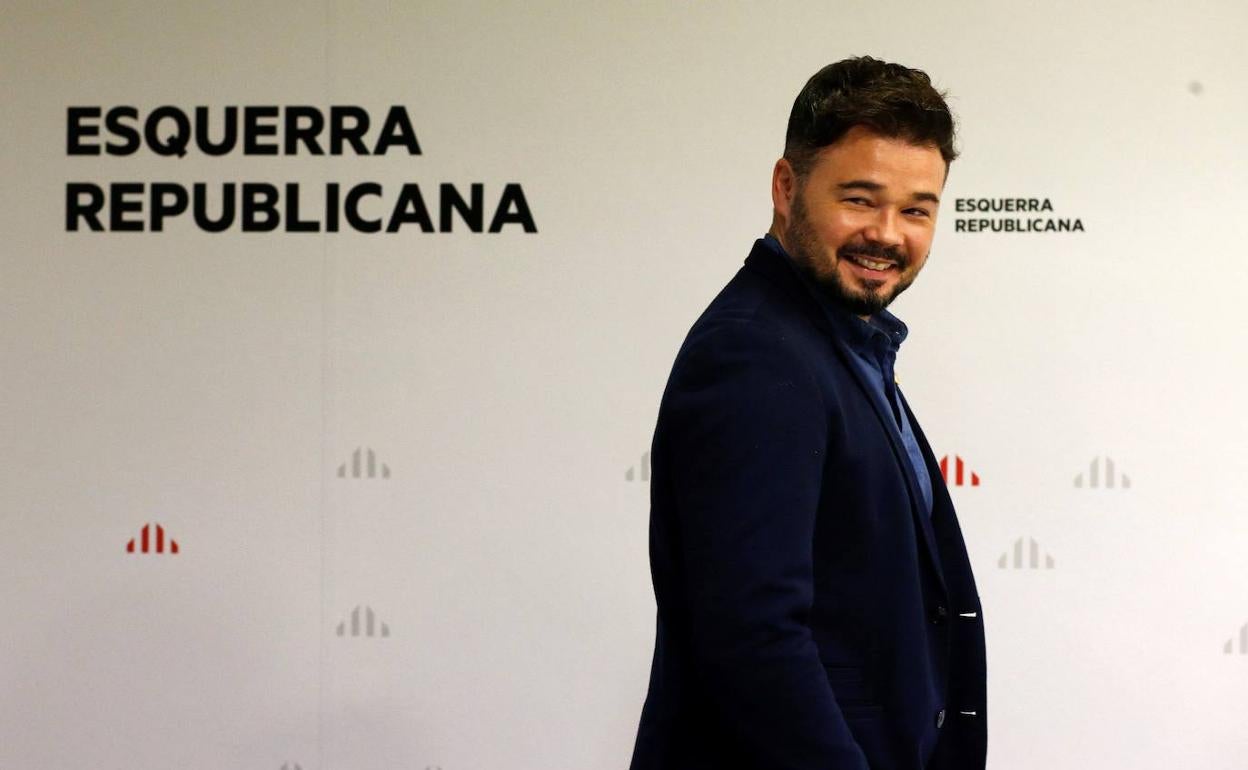 El cabeza de lista de ERC en las elecciones del 10N, Gabriel Rufián. 