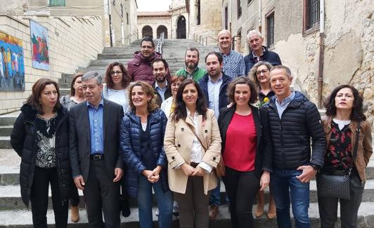 La ministra Teresa Ribera ha mantenido un encuentro con los candidatos de Burgos en Medina de Pomar