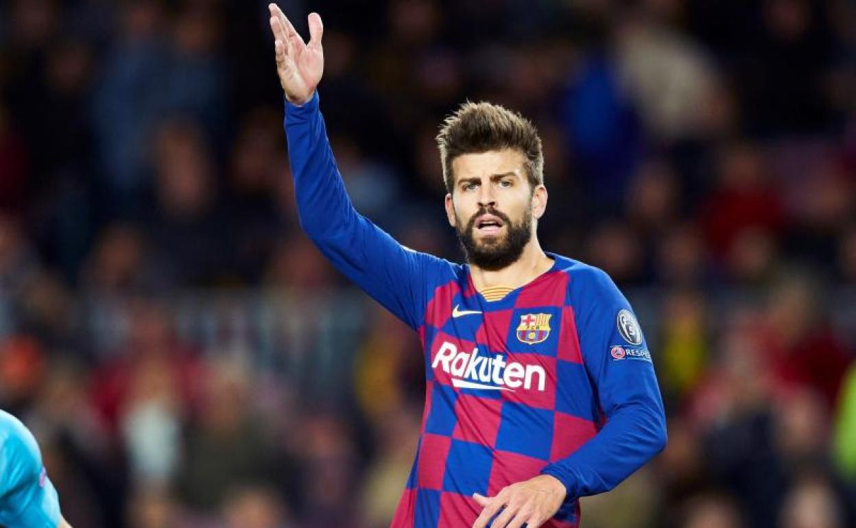 Gerard Piqué ante el Slavia de Praga 