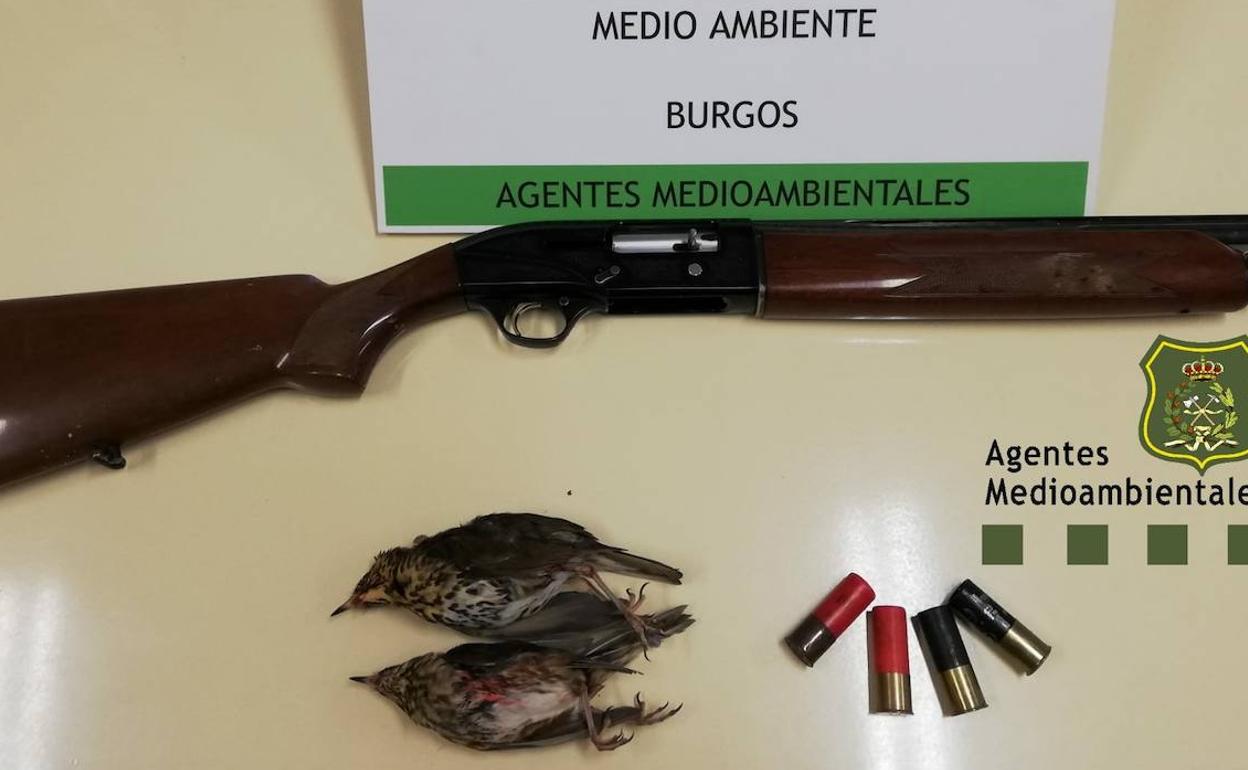 Arma confiscada por los agentes medioambientales. 