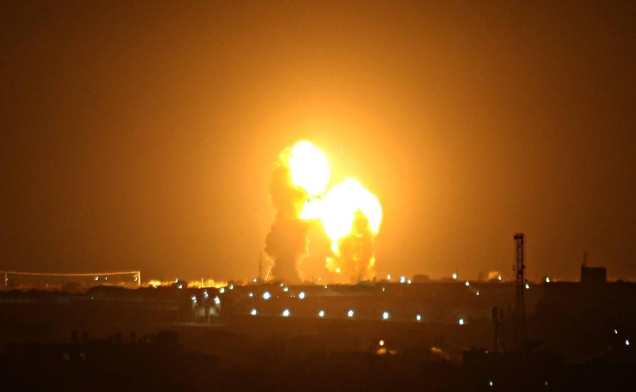 Uno de los bombardeos en Gaza. 