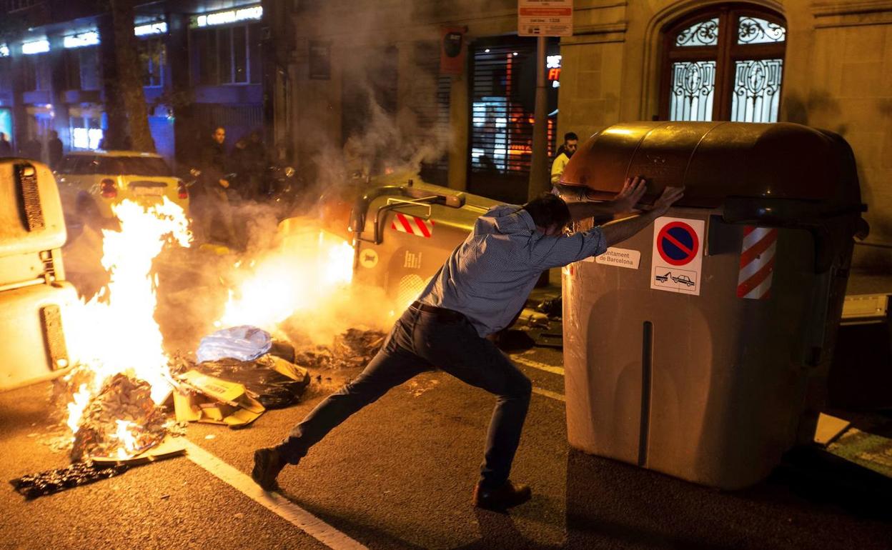 Una de las protestas de los CDR en Barcelona. 