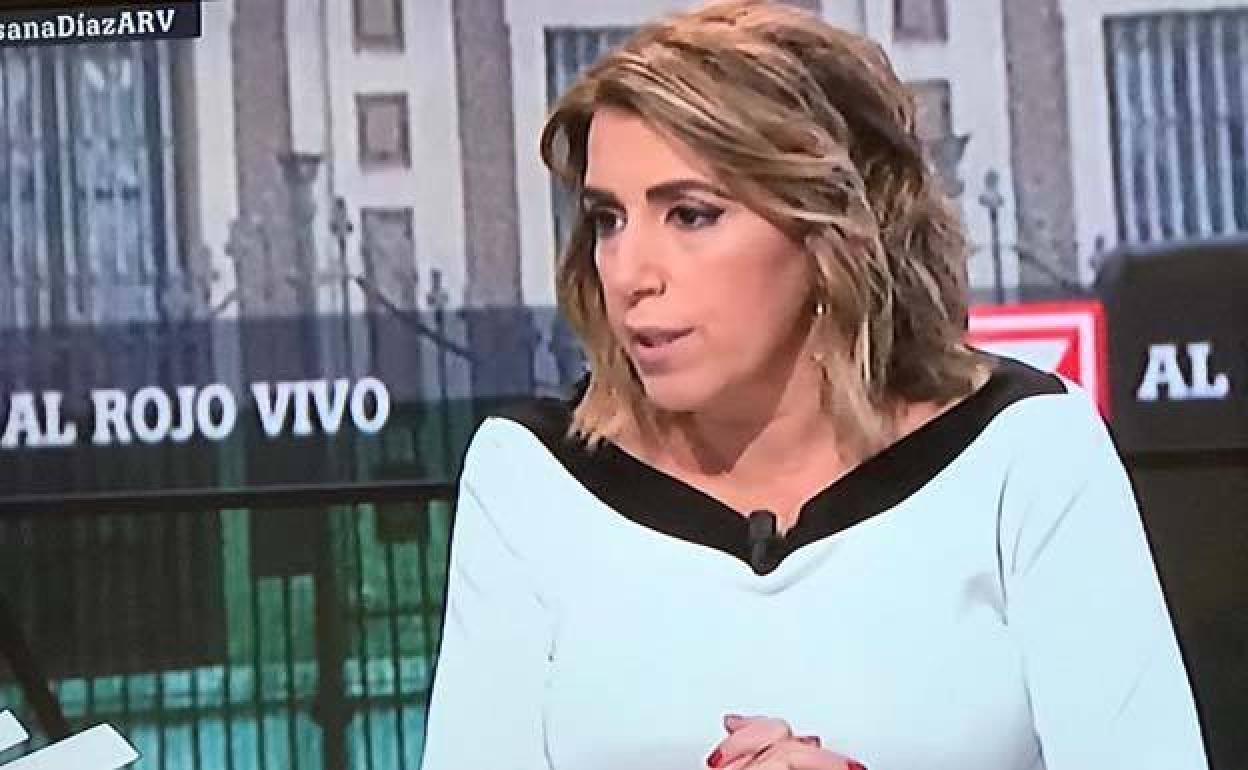 Susana Díaz, durante su comparecencia en La Sexta. 