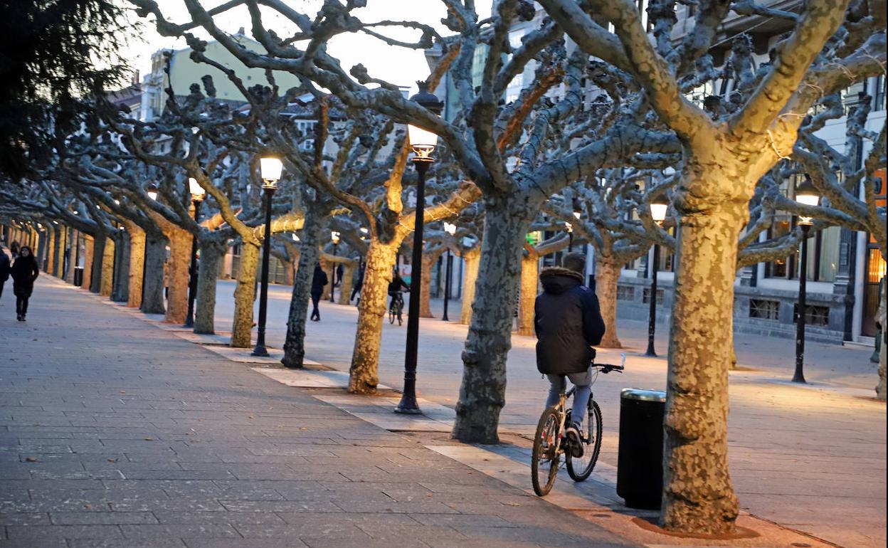 Las bicicletas solo podrán ir por la zona más próxima al río en El Espolón