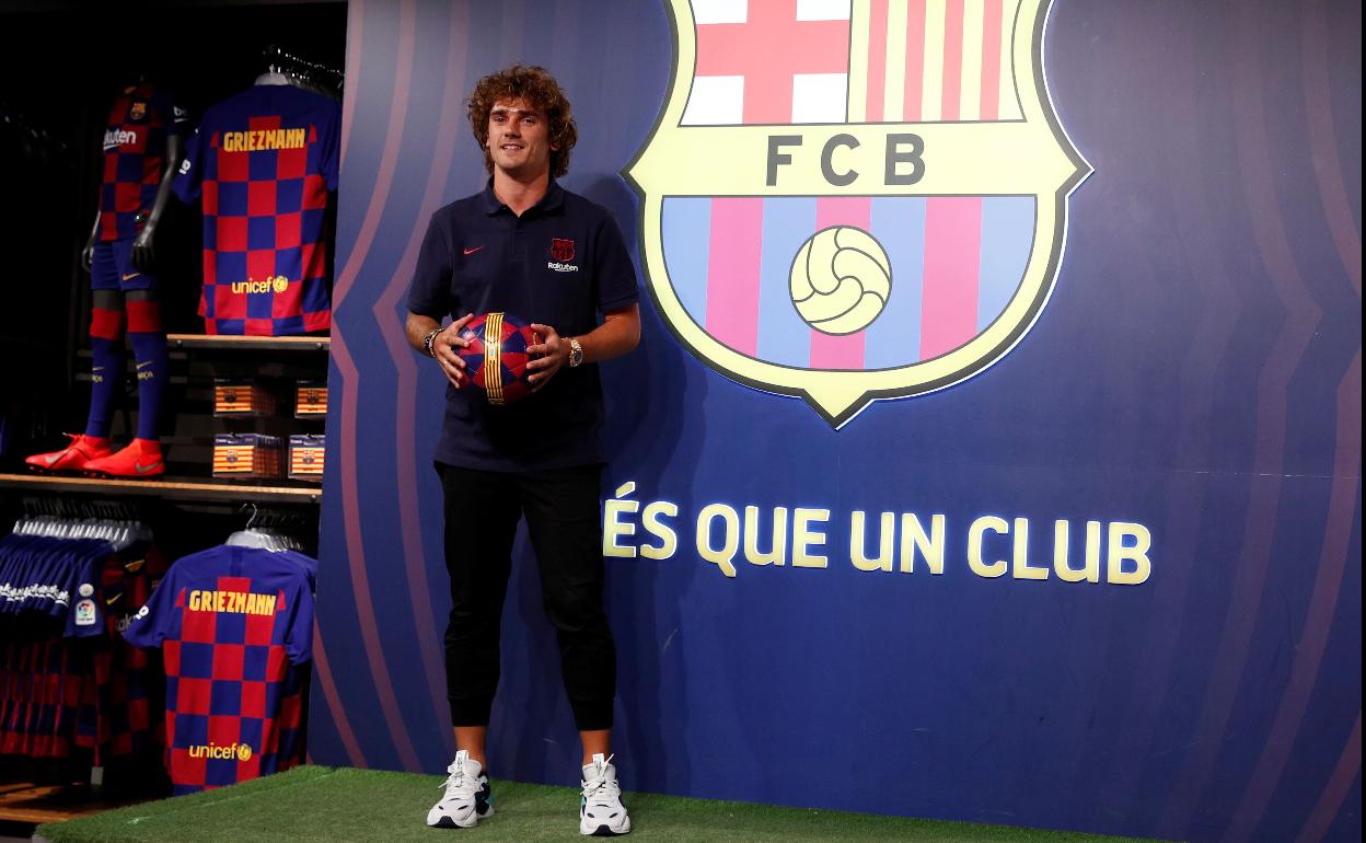 Antoine Griezmann, el día de su presentación como jugador del Barça.