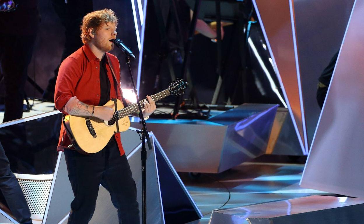 Ed Sheeran, en un concierto. T