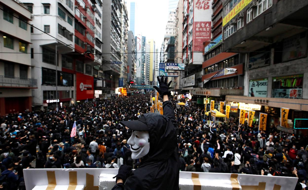 La multitudinaria marcha del 1 de enero. 