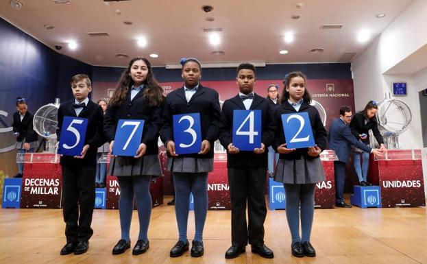 57342, el primer premio del Sorteo del Niño