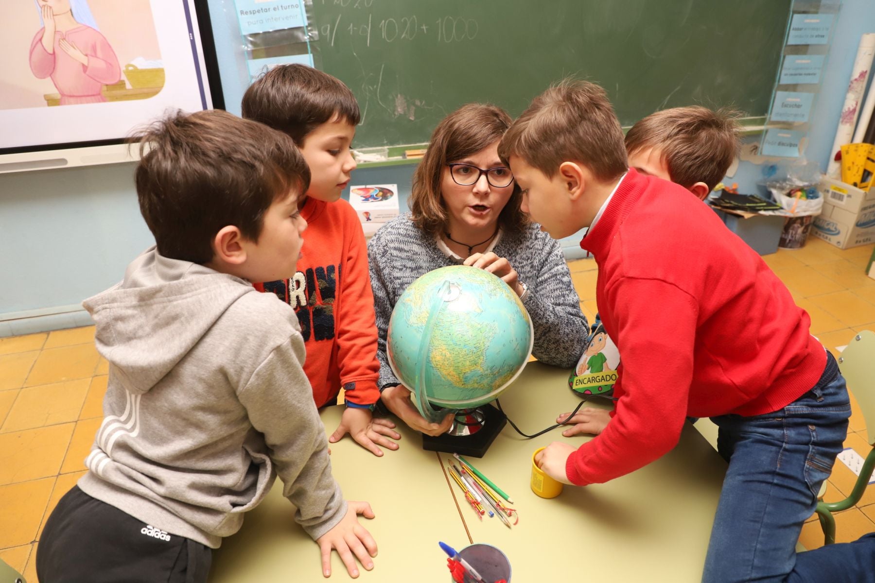 Los siete alumnos comparten aula. 