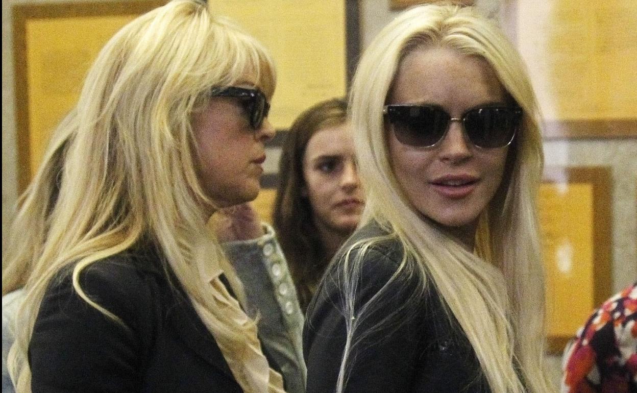 Lindsay Lohan y su madre.