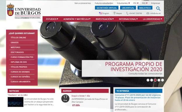 El 'hacker' que atacó a la UBU ya robó datos personales de la Universidad de Valladolid hace un año