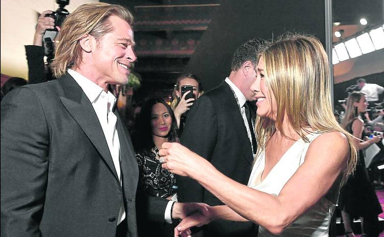 Pitt y Aniston, el pasado domingo en los 'Sag Awards'. 