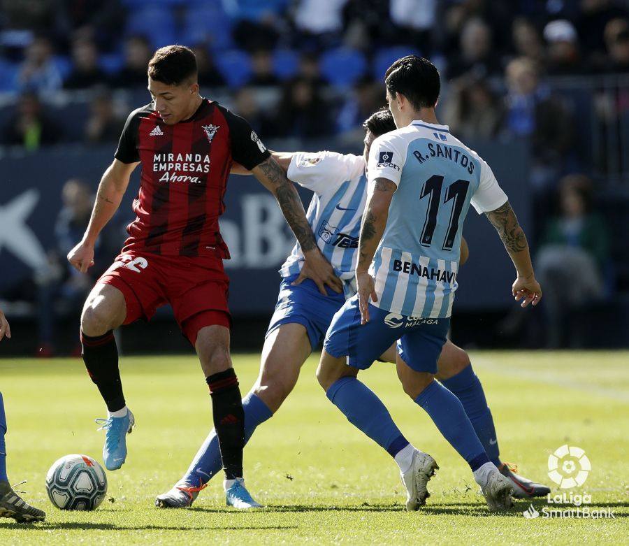 Andaluces y burgaleses empataron a dos en La Rosaleda.