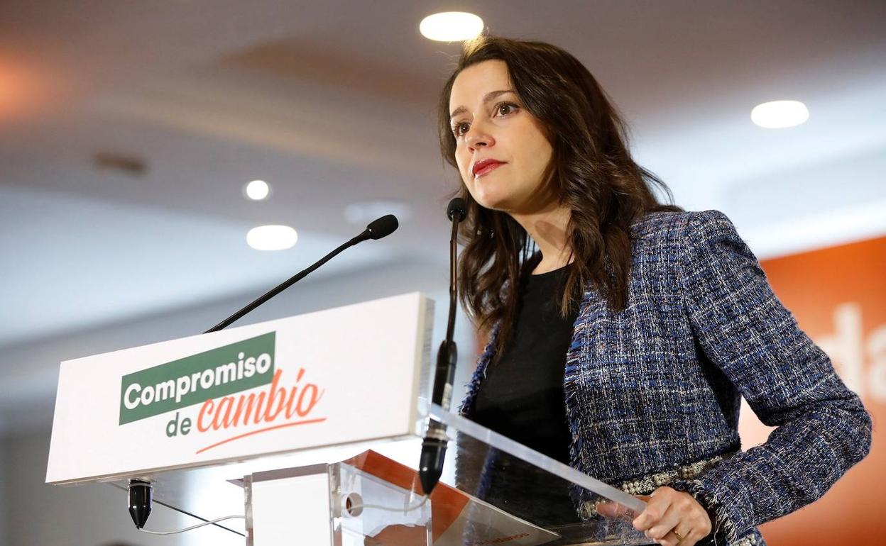 Inés Arrimadas, en un acto público de Ciudadanos.