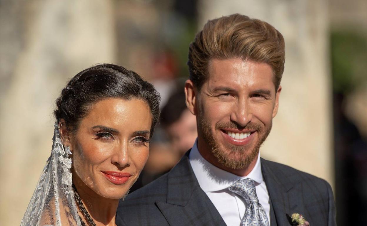 Pilar Rubio y Sergio Ramos, el día de su boda. 