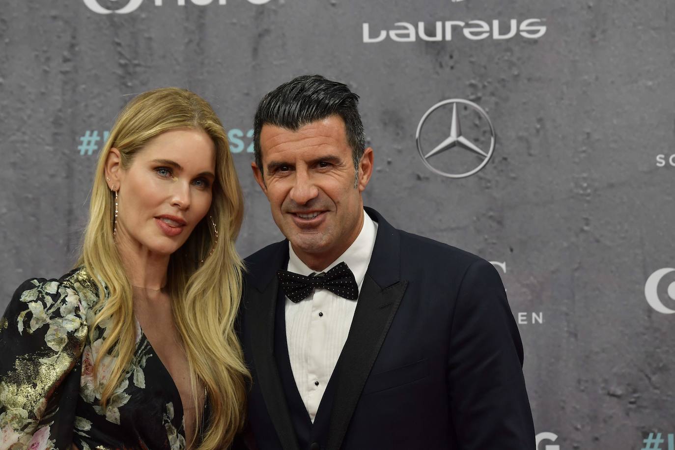 La modelo Helen Svedin y su esposo, el exfutbolista Luis Figo. 