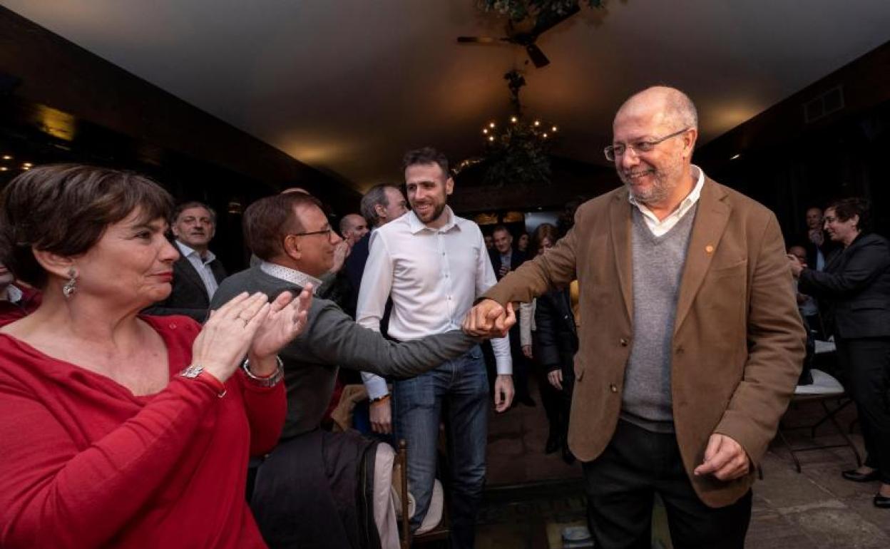 Francisco Igea, en un encuentro con afiliados en Toledo este sábado.