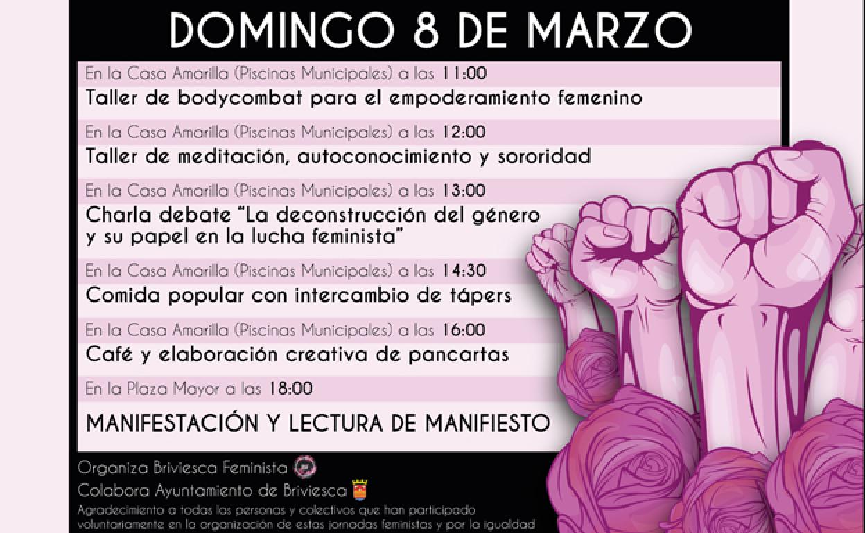 Los actos programados por Briviesca Feminista para el 8 de marzo. 