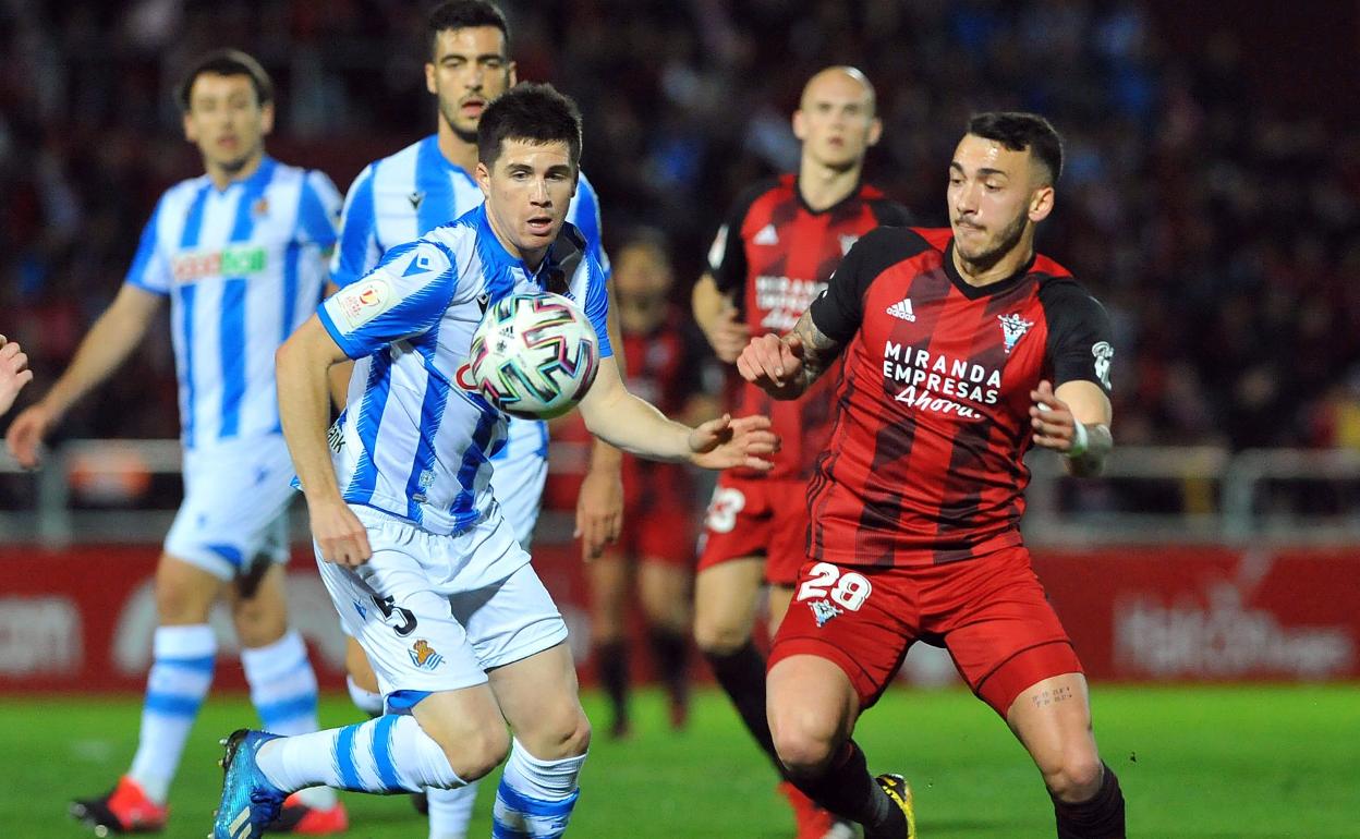 El Mirandés se vio superado por la Real Sociedad. 