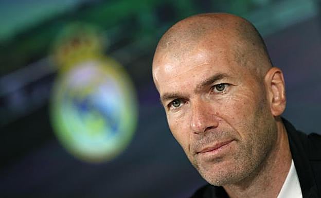 Zinedine Zidane, durante la rueda de prensa. 