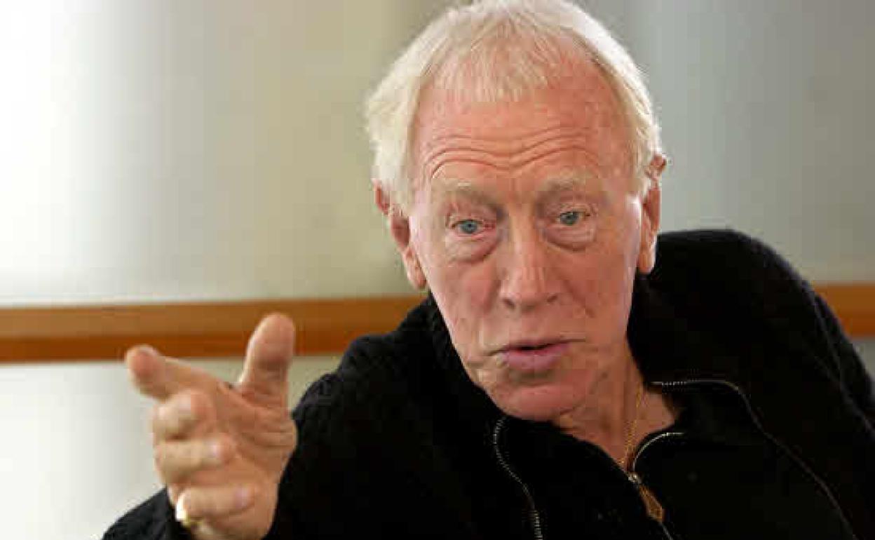 Max von Sydow, actor sueco, atendiendo a la prensa en San Sebastián 