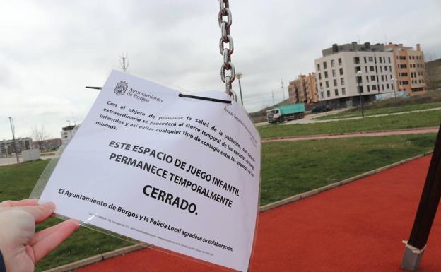 El Ayuntamiento precinta los 156 parques infantiles de Burgos por el coronavirus