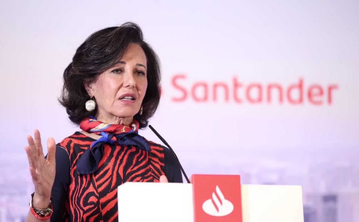 Ana Botin, durante la pasada junta de accionistas del Santander.