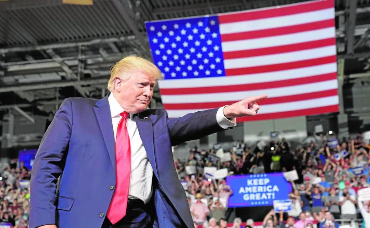 Donald Trump, durante un acto en Carolina del Norte. 