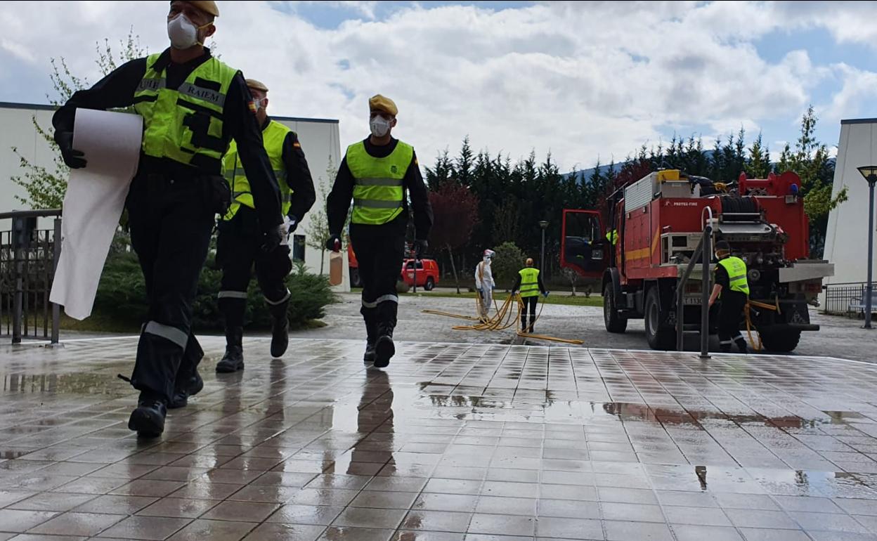 La UME realiza desinfecciones periódicas en residencias y centros asistenciales de Burgos