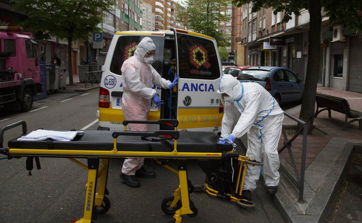 Personal sanitario trabaja en Valladolid. 