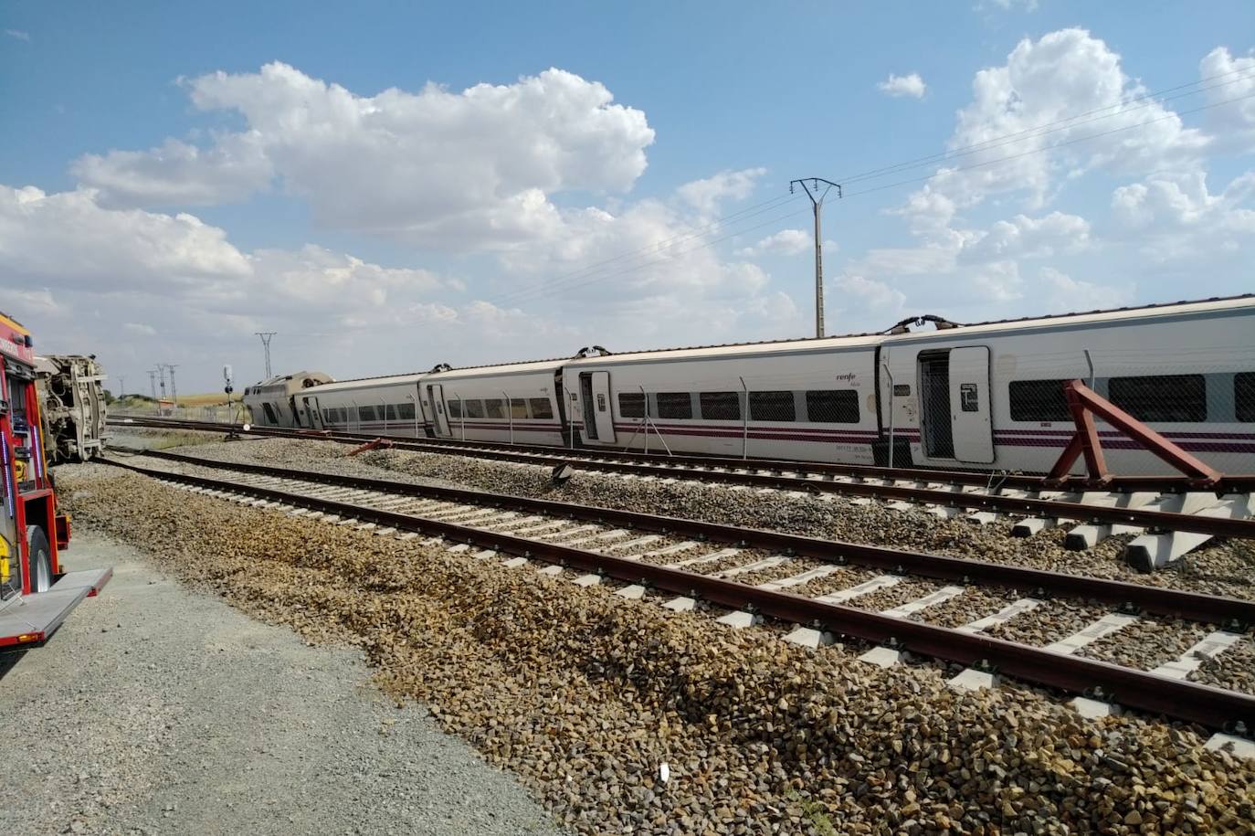 Estado en el que ha quedado la locomotora.