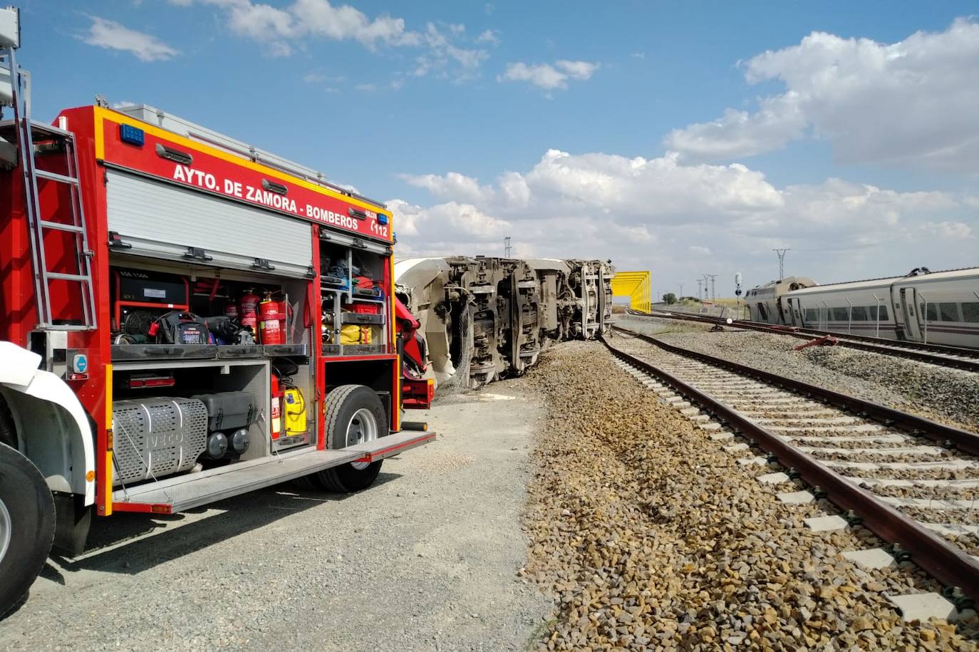 Estado en el que ha quedado la locomotora.