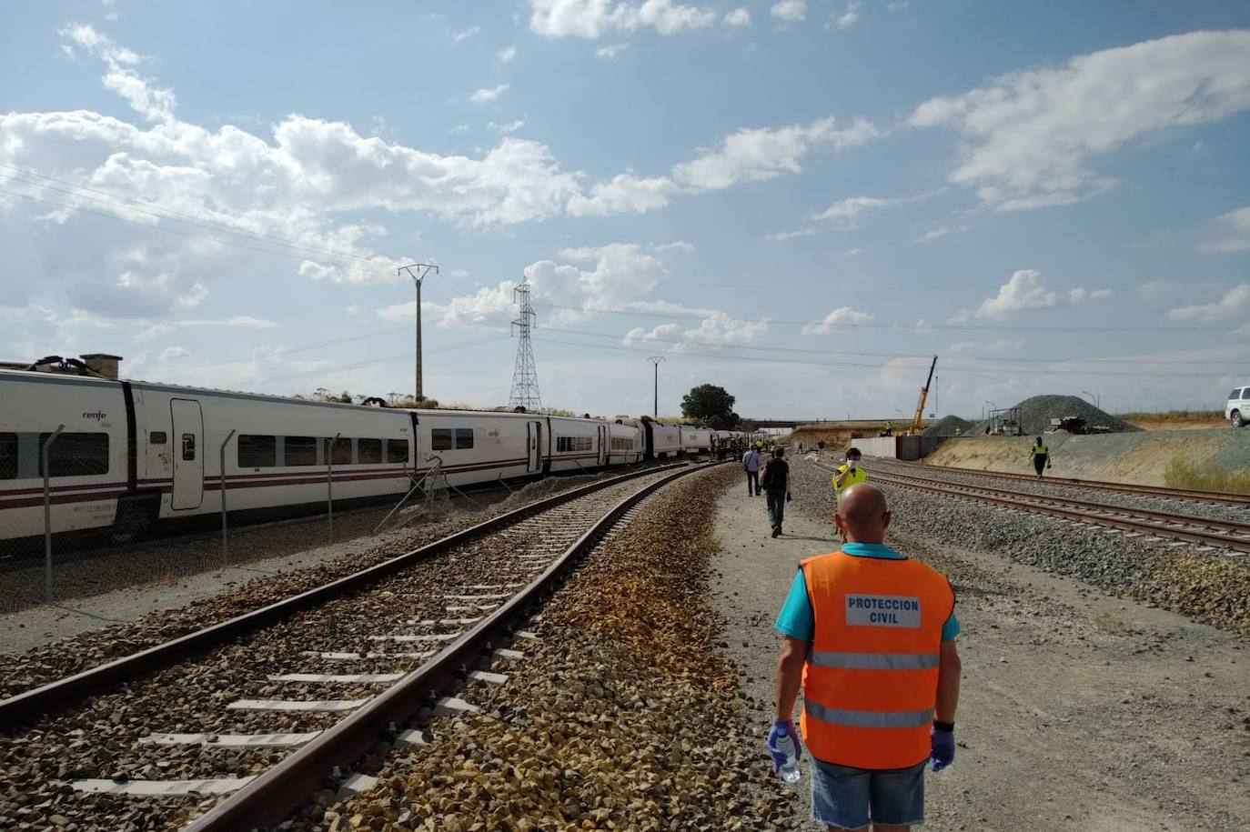 Estado en el que ha quedado la locomotora.