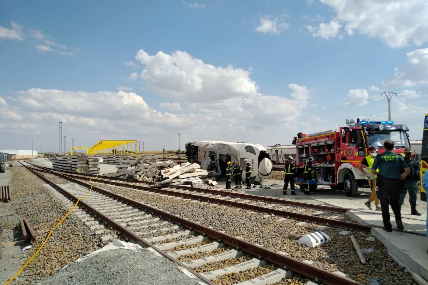 Estado en el que ha quedado la locomotora.