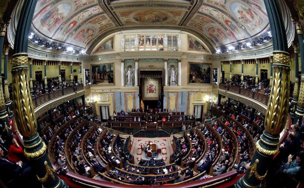 Salón de plenos del Congreso de los Diputados, en una imagen de antes del estado de alarma.