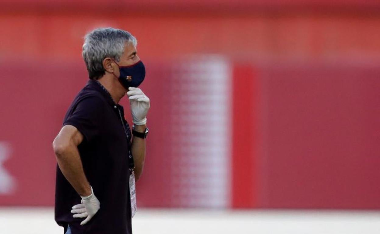 Quique Setién, entrenador del Barça. 