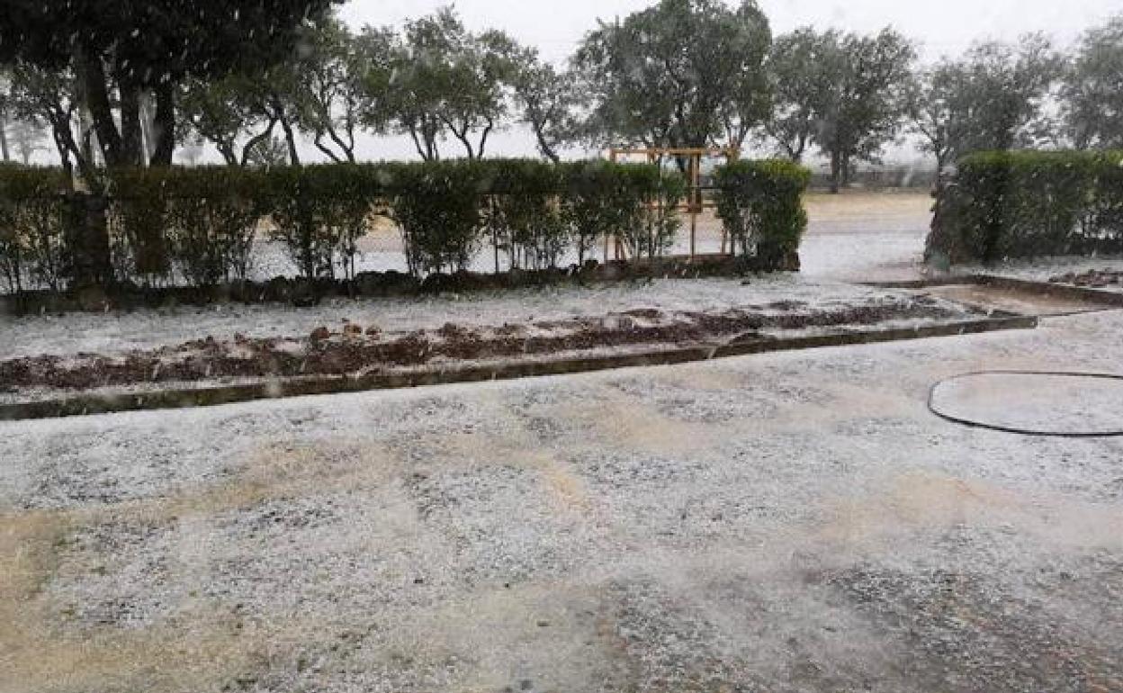 El granizo ha dejado sus secuelas en Burgos. 