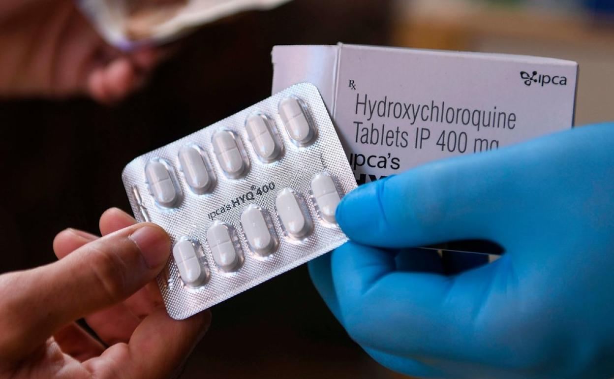 Pastillas de hidroxicloroquina.