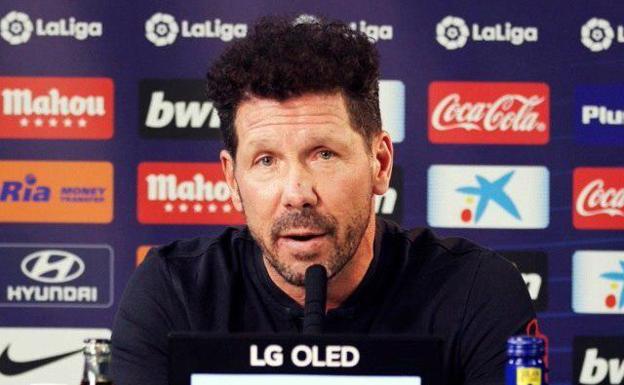 Diego Pablo Simeone, en rueda de prensa. 