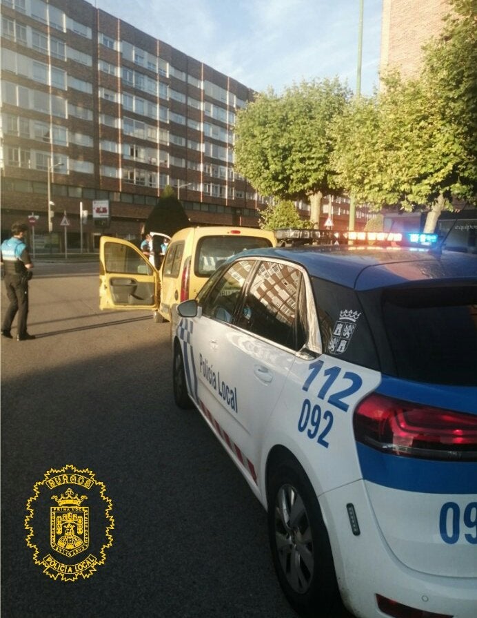 Momento en el que se intercepta al conductor en la glorieta Bilbao. 