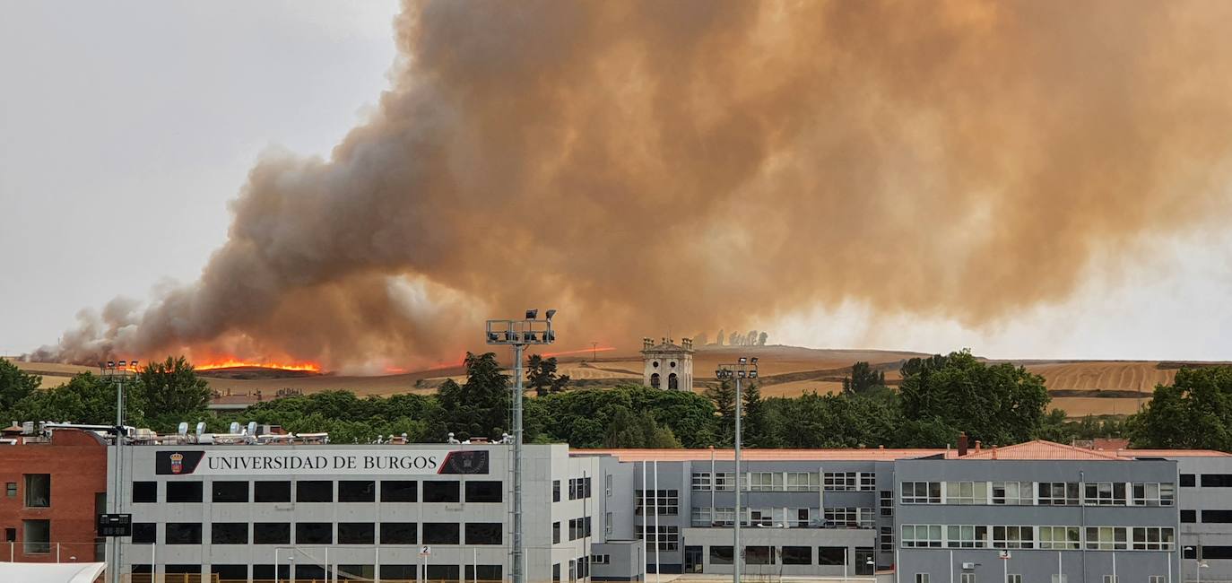 Fotos: Un incendio en Villagonzalo-Pedernales activa las alarmas en Burgos